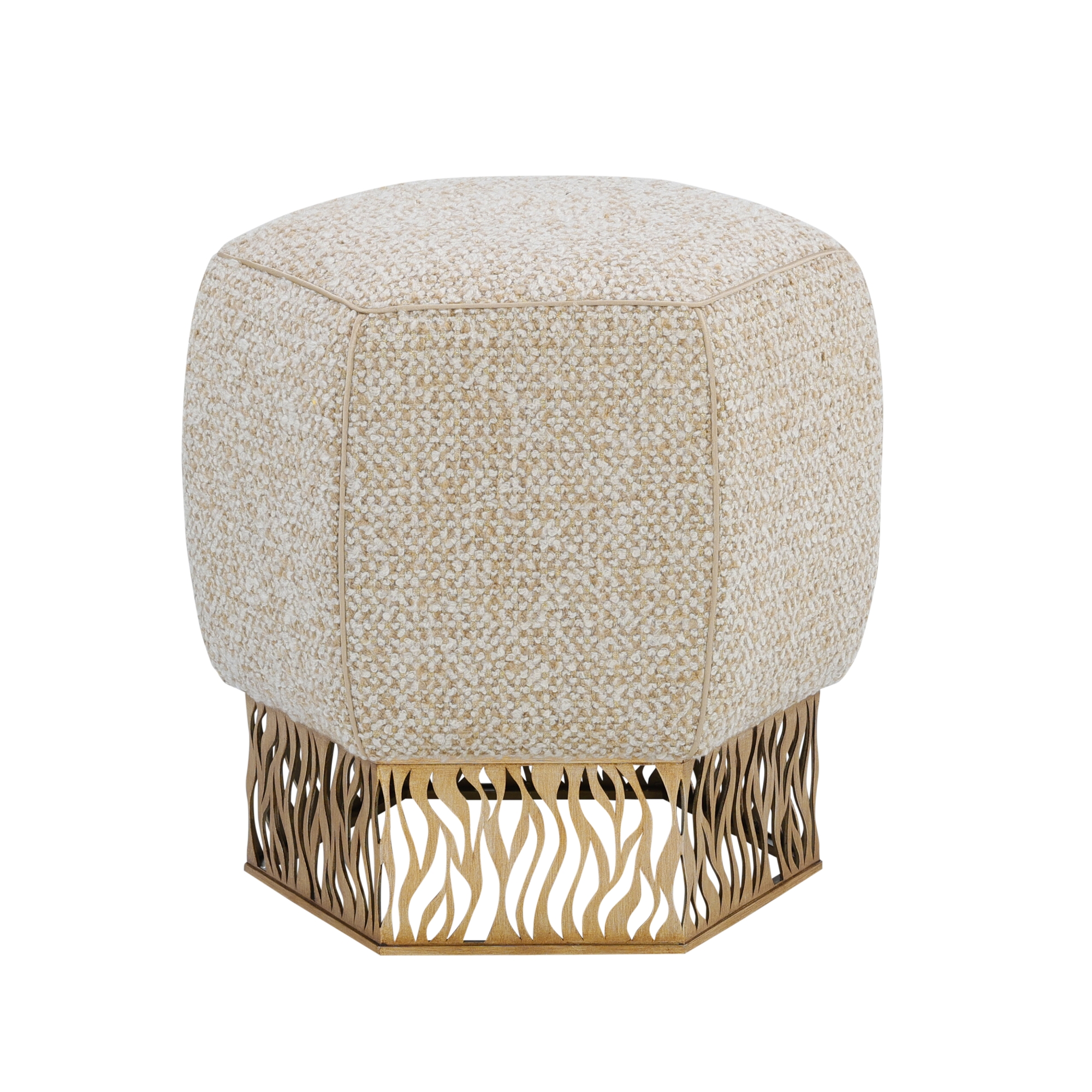 Honeycomb Ottoman, Gold - 5020