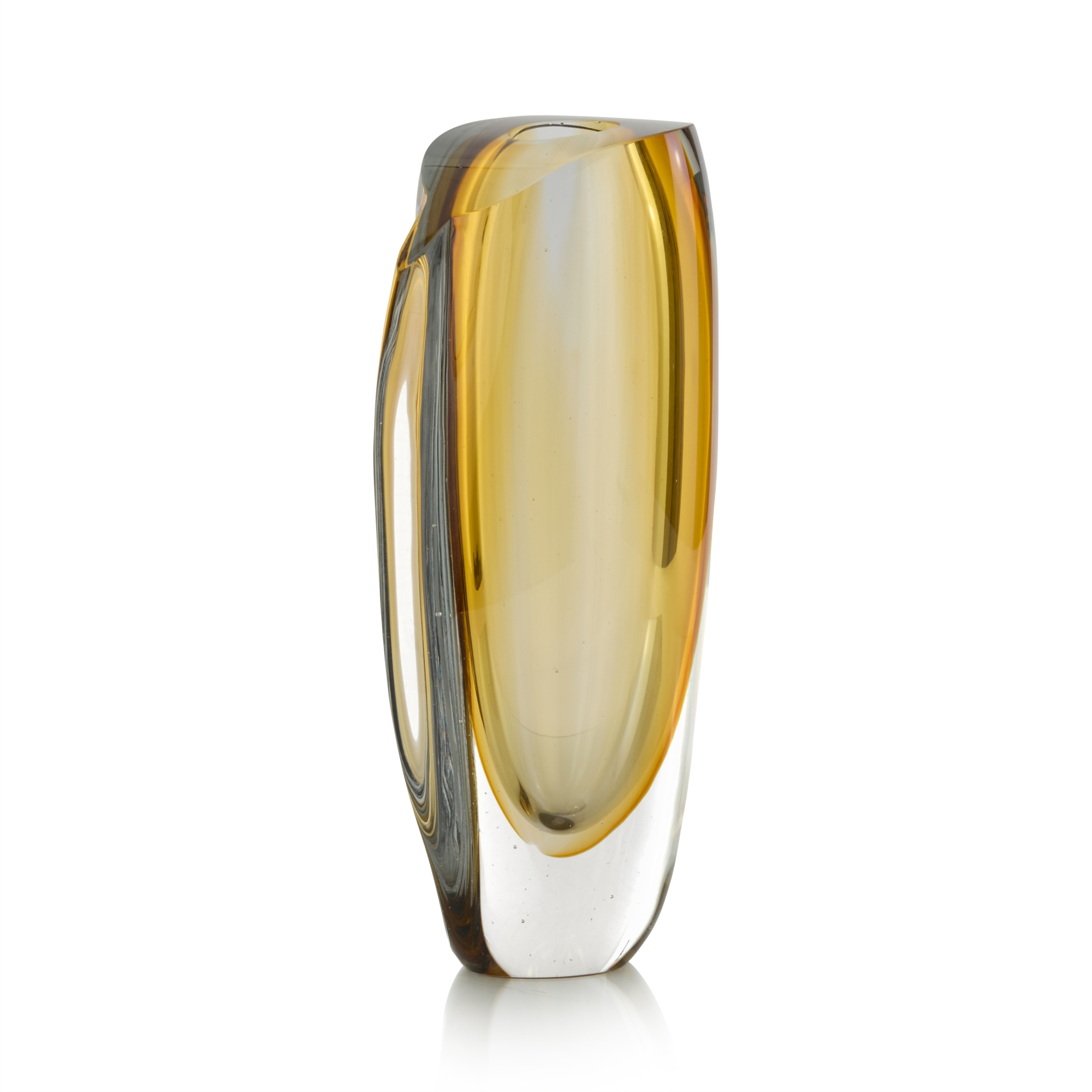 Amber Mist Glass Vase, Large