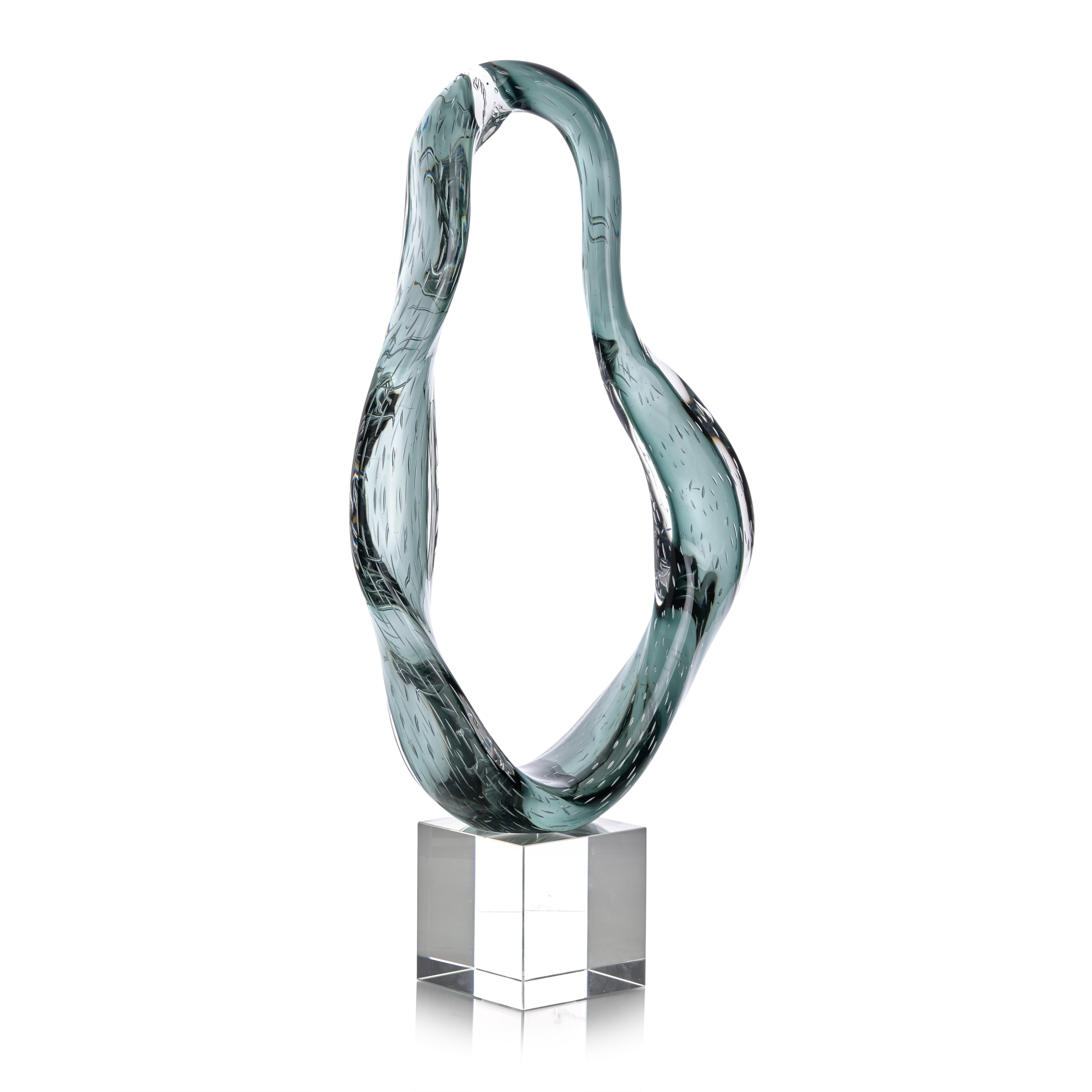 Viridian Flux Sculpture on Crystal II