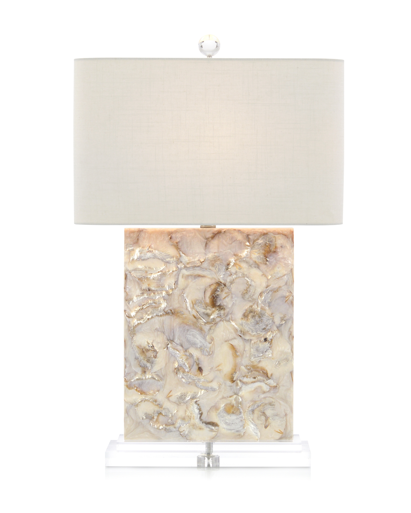 Creamy White and Sultry Grey Table Lamp