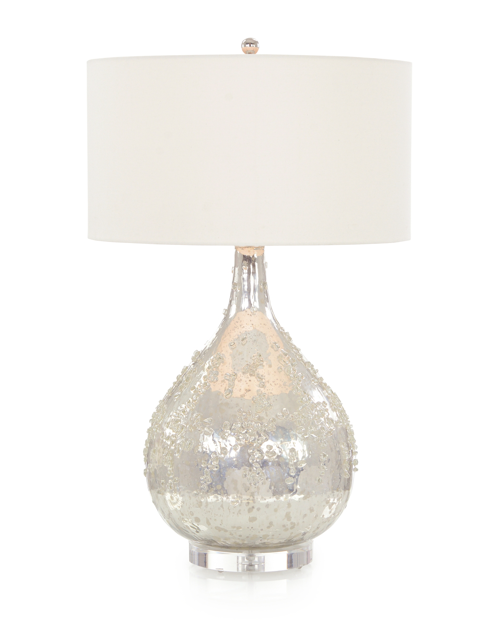 Silver Glass Table Lamp